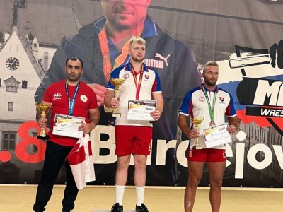 Anthems of Kyrgyzstan, Russia and Slovakia played in honor of the winners in Bardejov